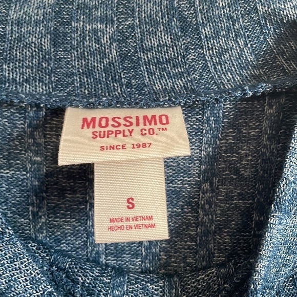 NWT Retro Ribbed Skater Dress Blue Swing Small Teal Mock Mossimo Casual Mini - Picture 4 of 9